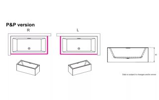 Акриловая ванна Riho Rethink Cubic Fall Plug and Play B106023005 L заполнение через перелив 180х80см белый