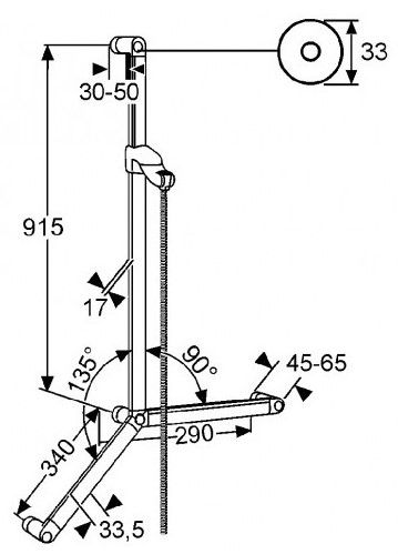 Душевая штанга Kludi Sirena Care для людей с ограниченными возможностями хром 6150205-00