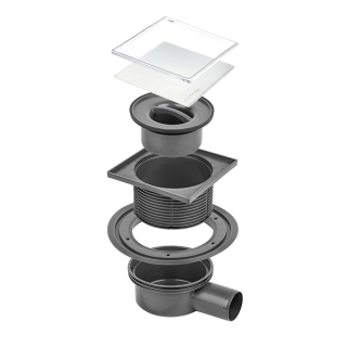 Душевой трап Трап Bettoserb 13702556B 15x15 SUPERIOR 2IN1 MULTISIPHON - горизонтальный выпуск