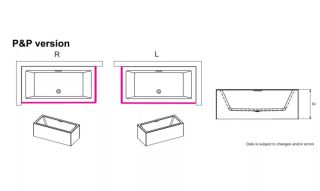 Акриловая ванна Riho Rethink Cubic Fall Plug and Play B108022005 R заполнение через перелив 190х80см белый