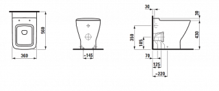 Унитаз Laufen Palace 8.2370.1.000.000.1 приставной