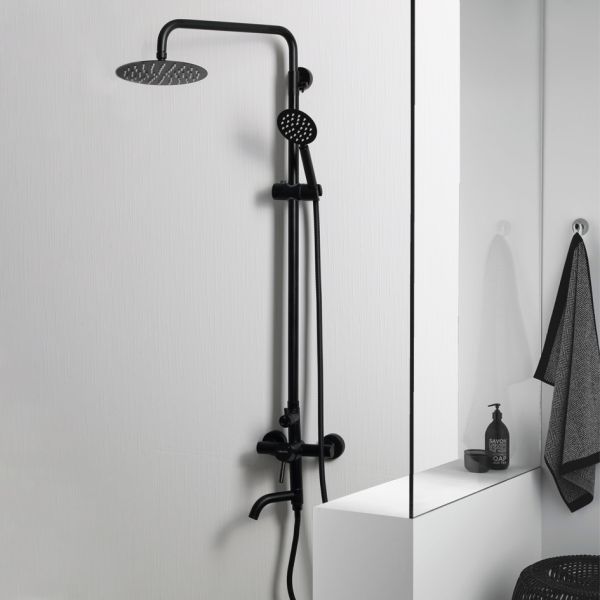 Душевая стойка Melana Tondo MELANA-610107B чёрный