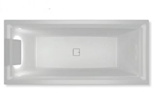 Акриловая ванна с подсветкой Riho Still Square LED B099004005 180х80см светодиоды и подголовник слева белый