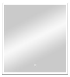 Зеркало с подсветкой Continent Frame Black ЗЛП1502 с сенсорным выключателем 80см чёрный