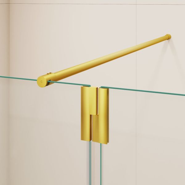 Душевая перегородка RGW WA-054Gb (WA-010Gb + Z-072Gb) 351005483-16 80 см  брашированное золото