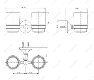 Стакан двойной Melana MLN-821011 золото