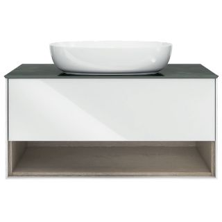 Kerama Marazzi Тумба PLAZA Modern PLB.M.100.1\WHT, подвесная 100 см,1 выдвижной ящик и открытая полка, цв.белый