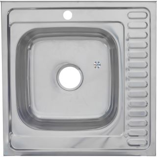 Мойка 6060 L Melana 0,8/180 левая хром с сифоном (006/2 L *10)