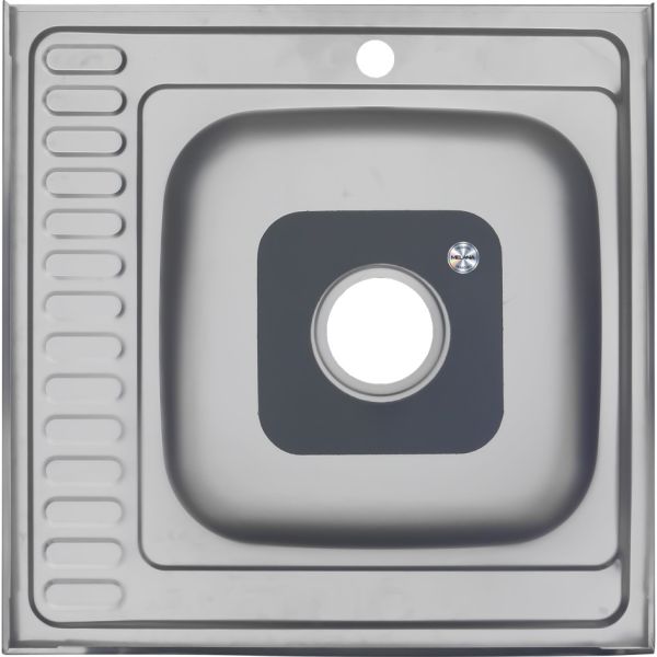 Мойка 6060 L Melana 0,8/180 левая хром с сифоном (006/2 L *10)