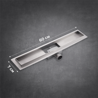 Душевой лоток РМС ТЛ-01-60х7 60см нержавеющая сталь