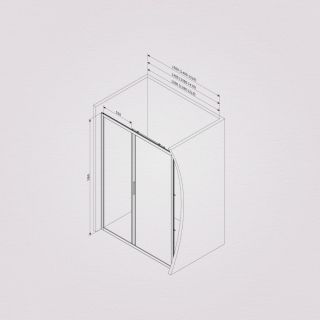 Душевая дверь Am.Pm Gem W90G-150-1-195MM 150 см цвет профиля хром матовый стекло матовое