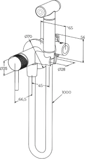 Гигиенический душ Milleau Tissage ML12056BK-CR со смесителем хром