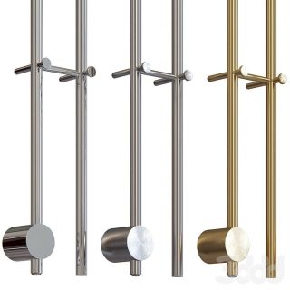 Электрический полотенцесушитель Broner Bruno Due BRD.094.170.0000.RAL 9005M 170 см с кнопкой чёрный матовый