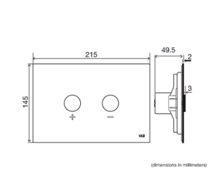 КЛАВИША СМЫВА OLI BLINK 878782 COPPER