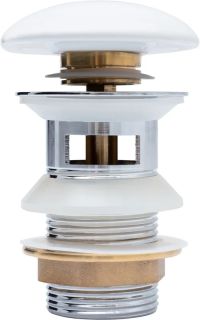 Донный клапан Aquane 333928 с переливом белый матовый