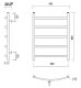 Полотенцесушитель водяной Domoterm Калипсо П5 500x500 белый