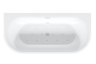 Акриловая ванна Riho Desire Back2Wall Velvet Sparkle System Fall B089013220 180x84см с аэромассажем заполнение через перелив чёрный матовый/белый матовый
