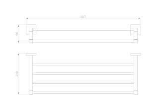 Полка для полотенец  Wonzon & Woghand Polo WW-8981-DG тёмное золото