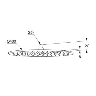 Верхний душ Kludi A-QA 64340N1-00 40 см брашированная бронза