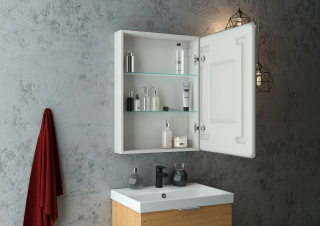 Зеркало-шкаф с подсветкой Continent Emotion МВК128 50см белый