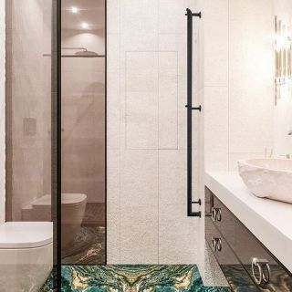 Полотенцесушитель электрический Margaroli Arcobaleno 616/L Switch box Black Matt DB 168x12 см чёрный матовый