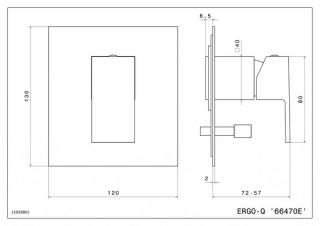 Встраиваемый смеситель для душа Kerama Marazzi Futura 66470EKM.21.018 хром