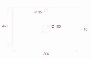 Столешница к тумбе Onika Алеста 680001 80см камень светлый