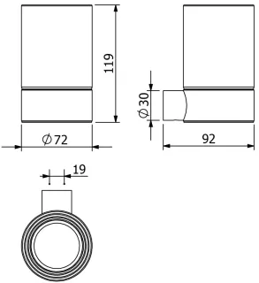 Стакан Kludi Vela 58975N1 брашированная бронза