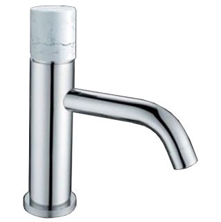 Смеситель для раковины Boheme Stick 121-CR-MR-W хром/белый мрамор