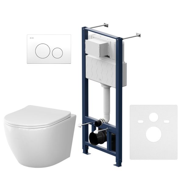 Унитаз с инсталляцией AM.PM Like IS49001.801900 белый