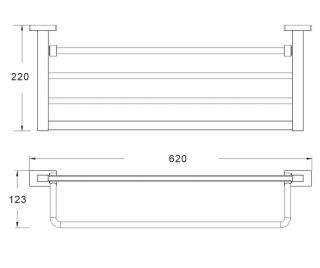 Полка для полотенец Shevanik SG5608H чёрный