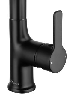 Смеситель для раковины Wonzon & Woghand WW-FE01L212-MB с выдвижным изливом чёрный матовый