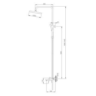 Душевая стойка Splenka S54.24.09 графит