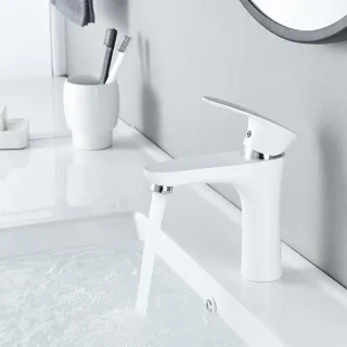 Смеситель для раковины Shevanik S9801F белый/хром