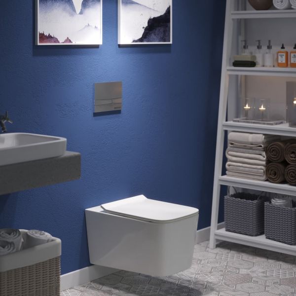 Инсталляция для унитаза Berges Novum F2 с кнопкой матовый хром 040252