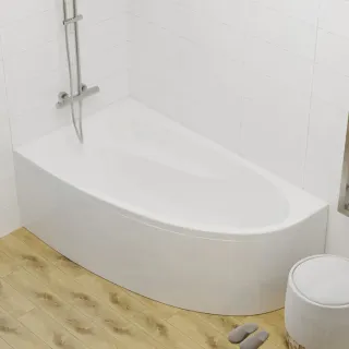 Акриловая ванна 1ACReal Мадрид Щ0000046660 правая 170x95 см на Х-каркасе белый