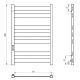 Полотенцесушитель электрический Laris Гефест ЧК П7 500х800 L 73207614 Белый муар