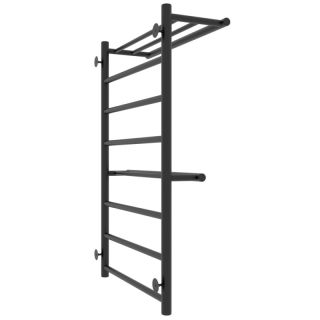 Полотенцесушитель водяной Laris Лавина 73208027ЧМ с полками П9 50x80см чёрный матовый