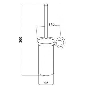 Щётка для туалета Boheme Murano бронза 10913-BR