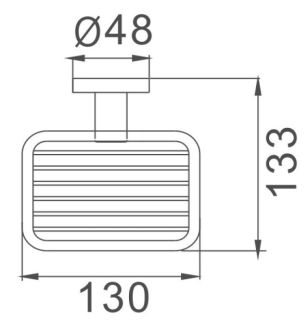 Мыльница Haiba HB8702-1 чёрный матовый