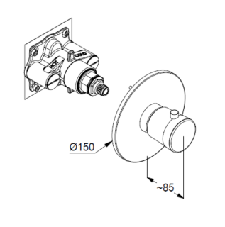 Центральный термостат Kludi Balance 527390575 хром