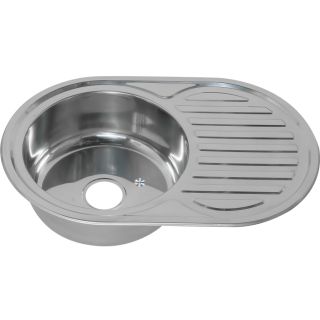 Мойка 7750 U Melana 0,6/180 хром с сифоном (124 tb *12)