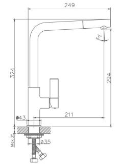 Смеситель для кухни Haiba HB70501 хром