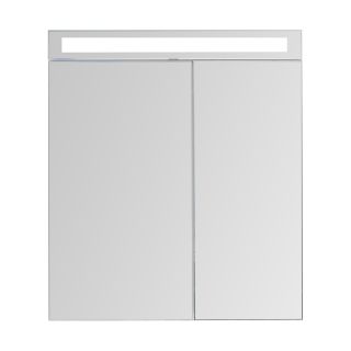 Зеркальный шкаф Dreja.Rus MAX 70 с LED-освещением, белый глянец