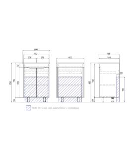 Тумба под раковину напольная Vigo Grani tn.GRI.ELI.60.2D 60 см белый
