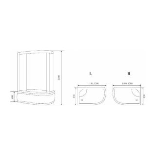 Душевая кабина Timo Standart левая 85x120x220см T-5520 L