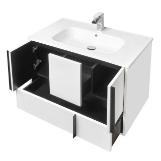 Тумба под раковину Акватон Ривьера 80см белый матовый 1A239001RVX20