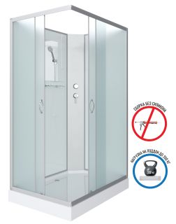 Душевая кабина Niagara NG-43285-14QBK 120x80см серебро/матовое