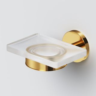 Стеклянная мыльница с настенным держателем AM.PM X-Joy A85A34299 золото