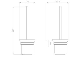 Туалетный ёршик в комплекте Wonzon & Woghand Polo WW-8919-DG тёмное золото